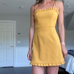French Connection Mustard Shift Dress